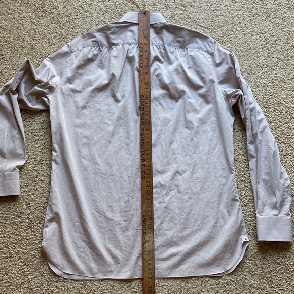 Isaia Napoli Men’s Solid Gray Beige Cotton Dress Shirt NWOT (Imperfect) - Picture 14 of 14